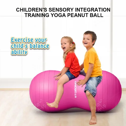 Miniatura 4 de pelota con forma de cacahuate, no se rompe, asiento activo para niños, para trabajo de parto, terapia, niños con TDAH – Bola de parto ecológica