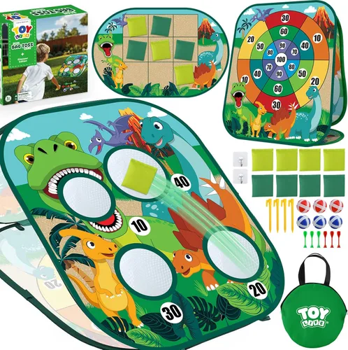 TOY Life Toddler Outdoor Toys for Kids Ages 4-8, Bean Bag Toss, Outside Yard Games for Kids Cornhole, Indoor Lawn Backyard Games Birthday Family