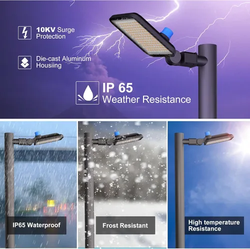 Miniatura 7 de Iluminación LED de estacionamiento de 320W (150Lm/W) 63000Lm 5000K Luces de estacionamiento LED para exteriores con montaje en poste inteligente