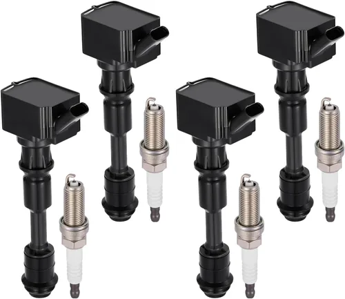 Miniatura 32 de BDFHYK Paquete de bobinas de encendido UF529 y bujías de iridio 4644 compatibles con Audi A3 A4 Allroad Quattro A5 Quattro Q5 TT Quattro Volkswagen