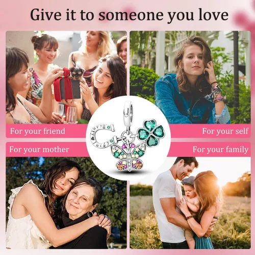 Miniatura 12 de Hapour Dijes de plata de ley 925 para pulseras, collar, joyería europea, colgante de cuentas para mujeres y madres