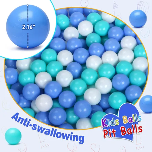 Miniatura 5 de Hovenlay 100 bolas para piscina de bolas para niños, bolas de plástico para piscina de bolas, bolas de juego para bebés y niños pequeños, ideal