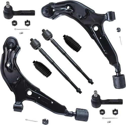 Miniatura 328 de Detroit Axle - Kit de brazos de control de extremo delantero de 8 piezas para Dodge Dakota 00-04, Durango 00-03, 4 brazos de control superior e