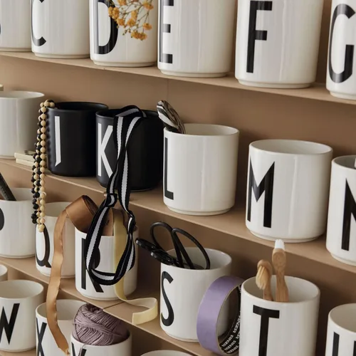 Miniatura 7 de Design Letters Tazas de café de porcelana (A-Z), taza con monograma, regalos del día del padre para papá, regalos para papá, taza de café