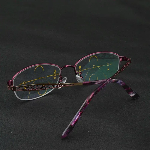 Miniatura 4 de Gafas de lectura progresivas con bloqueo de luz azul para mujer, visión ajustable, gafas de computadora en forma ovalada