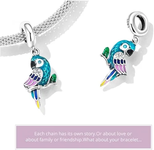 Miniatura 6 de Abalorios de la suerte para pulseras, pulseras originales de plata de ley 925 100% 925 (colgante de loro), Plata esterlina, plata de ley