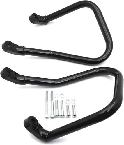 Miniatura 3 de Barra de choque de protección de alforja trasera negra compatible con Harley Softail FLHC FLHCS 2018+ [P/N: TGHD-SG09-BK]