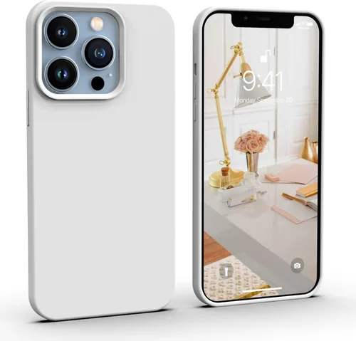 Miniatura 21 de IceSword Compatible con iPhone 13 Pro Max, funda protectora delgada de silicona líquida para teléfono, suave mate lindo para hombres y mujeres, Azul
