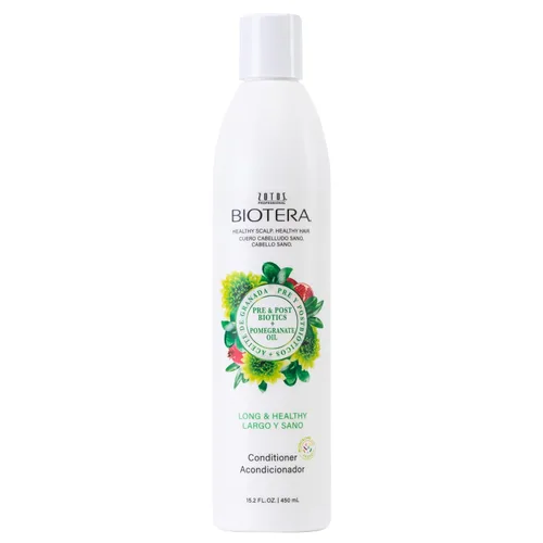 Biotera Strengthening Conditioner for Long, Growing Hair - Strengthens & Reduces Breakage with Coconut & Pomegranate Oil, Enhances Shine & Softness,