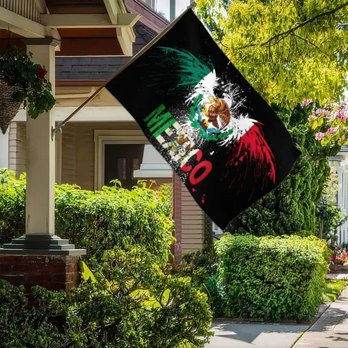 Miniatura 2 de NASIAN Bandera de México, banderas mexicano-americanas para exteriores, 3 x 5, doble cara, México, Estados Unidos, bandera de la amistad, bandera