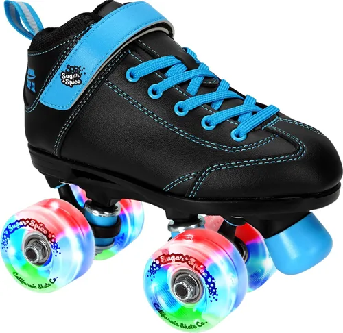 Miniatura 11 de Sure-Grip Sugar & Spice - Patines de ruedas para niños, botas de vinilo duraderas con acolchado cómodo, cuentan con ruedas iluminadas