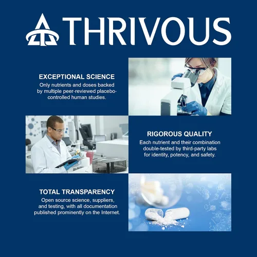Miniatura 8 de Thrivous Geroprotector Stack - Mejora la función de cuerpo completo para un mejor envejecimiento - Suplemento geroprotector avanzado - Incluye