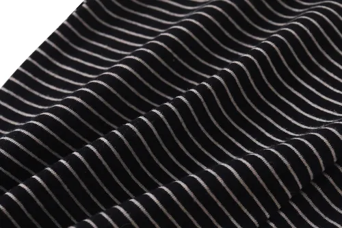Miniatura 6 de Camiseta de manga larga para bebés y niños pequeños, camiseta de algodón a rayas con cuello redondo