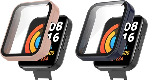 Miniatura 11 de Paquete de 3 fundas protectoras de pantalla compatibles con Redmi Watch 2 Lite, accesorios de policarbonato de vidrio templado, resistente a