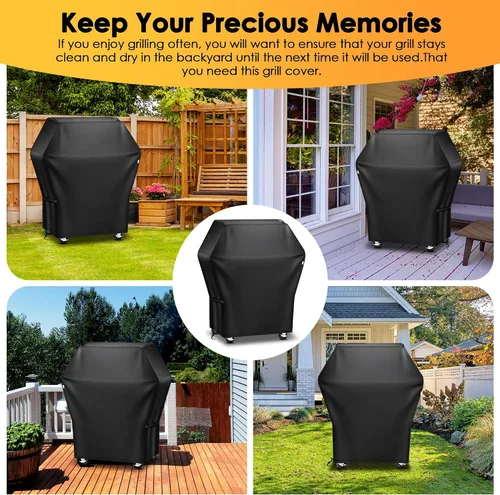 Miniatura 7 de Funda para parrilla de 32 pulgadas para parrilla al aire libre, impermeable, resistente a la intemperie, resistente a los rayos UV y a