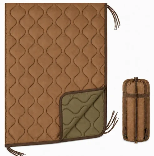 USGI Industries Manta militar Woobie | Manta de campamento con aislamiento térmico, forro de poncho | Grande, portátil, aislante, resistente al De -
