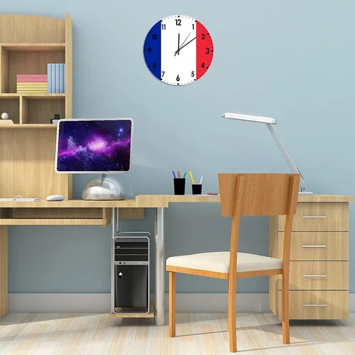 Miniatura 471 de Cheyan Reloj de pared con bandera de Canadá de 12 pulgadas, silencioso, sin tictac, de PVC, funciona con pilas, reloj redondo decorativo, regalo
