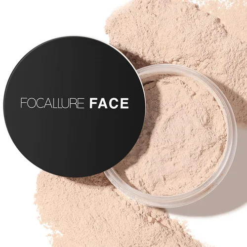 Miniatura 9 de FOCALLURE Polvo Facial Suelto de Control de Grasa, Polvo Fijador Suelto Translúcido, Polvo de Acabado Mate Sin Brillo, Fija el Maquillaje de Base