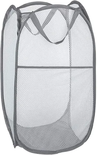 Miniatura 9 de Cesta de lavandería emergente, cesta plegable de malla para ropa de los niños, para dormitorio universitario o para viajar, cesta de lavandería