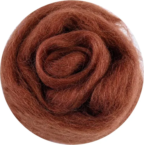 Miniatura 134 de 24 tipos de lana rosa, 4.23 oz (120 g), adecuado para fieltro húmedo y fieltro de aguja de telas hiladas de lana. Un paquete de prueba está Tonos