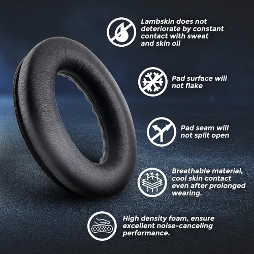 Miniatura 2 de Lambskin QC45 SE QC35ii QC35 QC25 QC15 Almohadillas de repuesto para Bose QC 45 35 II QC2 AE2 AE2i AE2w SoundLink SoundTrue 35ii 25 15 2 AE