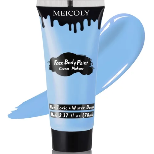 Miniatura 29 de MEICOLY Pintura facial color morado claro crema, tubo grande de 2.37 onzas, pintura de cuerpo completo a base de agua para adultos y niños, pintura