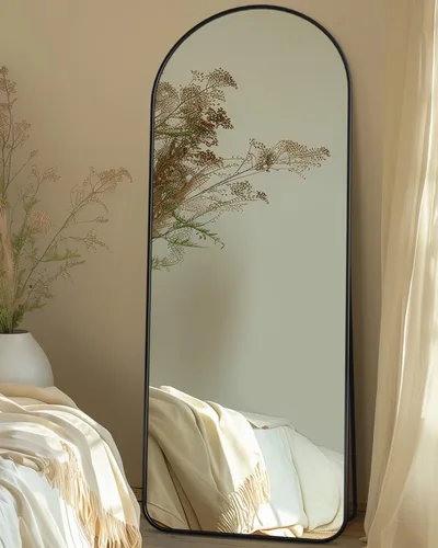 Antok Espejo de Cuerpo Entero, Espejo de Piso de 58"x18" con Soporte, Espejos Montados Colgantes para Dormitorio, Sala de Estar, Vestidor, Comedor,