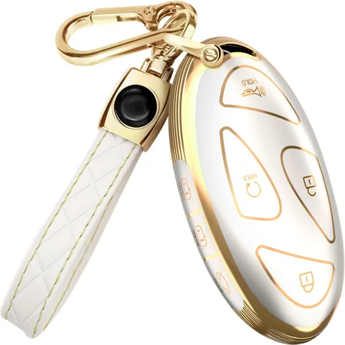 Miniatura 30 de Lucrum Compatible con funda para llavero Hyundai y llavero de cuero, funda para llavero para Santa Fe, Sonata, Tucson, Grandeur, Ioniq 5, Palisade