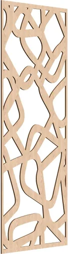 Miniatura 149 de Acme Paneles de pared decorativos de madera con calado, 9 3/8 pulgadas de ancho x 24 3/8 pulgadas de alto x 1/4 de alto, roble rojo