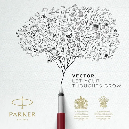 Miniatura 7 de Pluma estilográfica Parker Vector., Azul