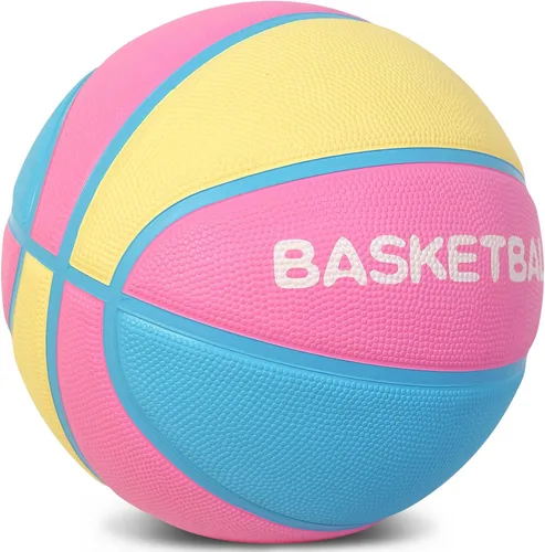 Miniatura 9 de Baloncesto de goma gruesa para niños y jóvenes, tamaño 3/4/5/6/7, para exteriores, colorido, 22/25.5/27.5/28.5/29.5 pulgadas, para regalos