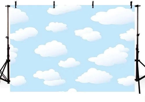 MEHOFOTO - Telón de fondo para estudio fotográfico de cielo azul y nube blanca, decoración de fiesta de cumpleaños para niños, baby shower,
