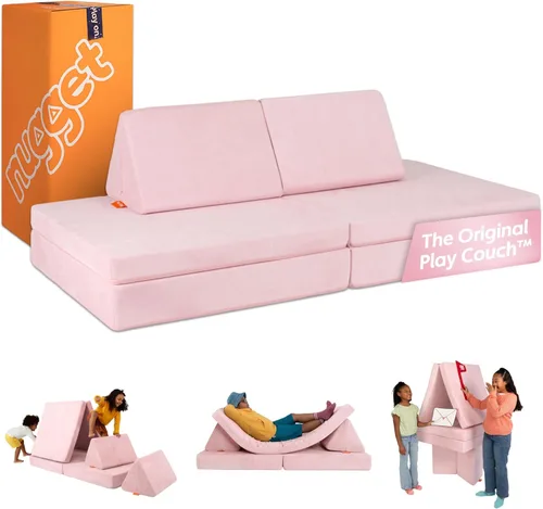 Miniatura 23 de Nugget - El sofá de juego original para niños - Sofá modular de espuma infantil para sala de juegos, imaginación y juego creativo de extremos Bambú