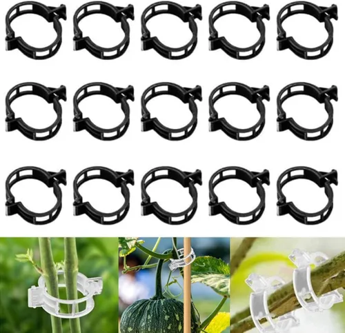 Miniatura 7 de 50 clips de plástico seguros para plantas, clips de soporte para plantas, clips de jardín para plantas trepadoras, clips de enrejado de plástico