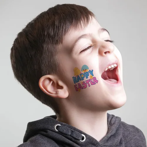 Miniatura 7 de Relleno de cesta de Pascua para niños, paquete de 144 tatuajes de Pascua para niños, tatuajes temporales individuales, temas de Pascua, calcomanías