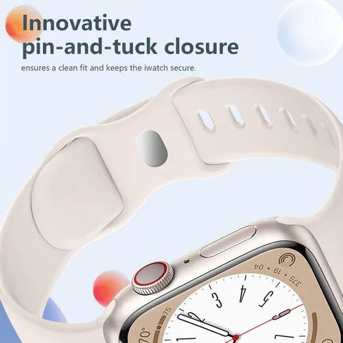 Miniatura 3 de DaQin - Paquete de 8 correas deportivas compatibles con Apple Watch de 38, 40, 41, 42, 44, 45, 46 y 49 mm, correa impermeable de silicona suave