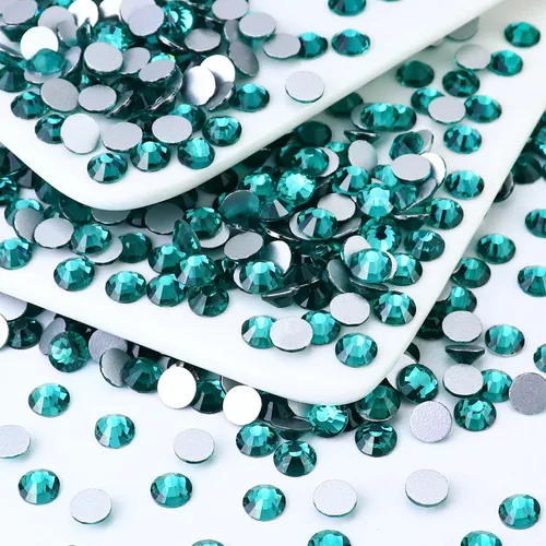 Miniatura 25 de 1440 piezas de diamantes de imitación SS20 de cristal de vidrio con parte posterior plana, gemas de cristal redondas de parte posterior plana