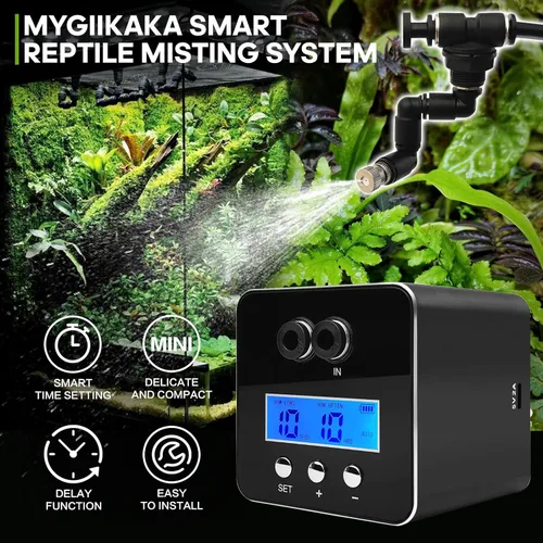 Miniatura 2 de Mister inteligente para reptiles, humidificadores de reptiles, sistema de nebulización automático con temporizador, humidificador de terrarios