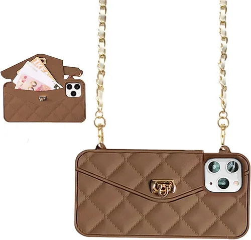 Miniatura 22 de UnnFiko - Funda tipo cartera compatible con iPhone XR, diseño elegante de bolsa de lujo, cartera abatible con funda para tarjetas, cubierta de Negro