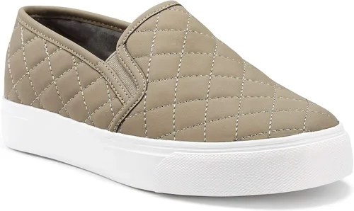 JENN ARDOR Zapatos deportivos sin cordones para mujer, zapatos casuales perforadosacolchados, zapatos planos de moda para caminar