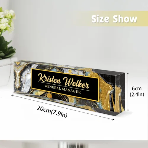 Miniatura 3 de Placa de Nombre Personalizada, Decoración de Oficina Personalizada - Accesorio de Escritorio de Acrílico, Regalos de Oficina para Empleados