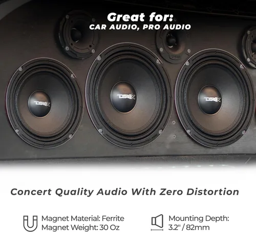 Miniatura 3 de Altavoz DS18 PRO de rango medio, cúpula en compresión de aluminio roja, altavoces de puerta de audio de alta calidad para auto o camión sistema