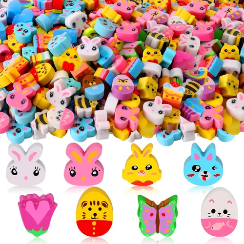Miniatura 8 de JUNEBRUSHS Mini Borradores Lindos de Otoño para Acción de Gracias Juego a Granel de 150 Piezas, Paquete de Borradores de Lápiz Novedosos de Hoja