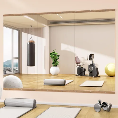 Miniatura 52 de Hasipu 3 piezas de espejos para gimnasio en casa de 48''x24'', espejos grandes de cuerpo entero montados en la pared para yoga, baile, fitness