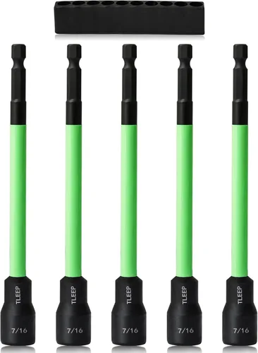 Miniatura 15 de Juego de tuercas de impacto de 150 mm con 1/4" 5/16" 3/8" de potencia magnética, juego de brocas de taladro hexagonal para llave de impacto, juego