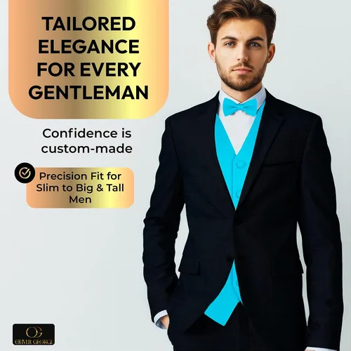 Miniatura 2 de Conjunto de chaleco formal sólido para hombre, esmoquin, chaleco y pajarita para traje o esmoquin