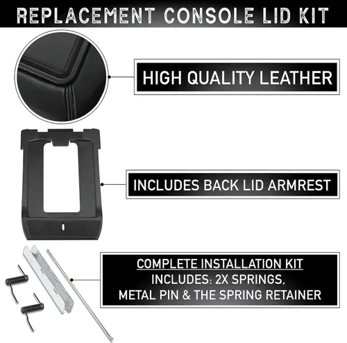 Miniatura 6 de Kit de reemplazo de tapa de consola central EcoAuto para Silverado, Avalanche, Suburban, Sierra, Yukon de 99-07 - Reemplaza OEM 19127364, 19127365