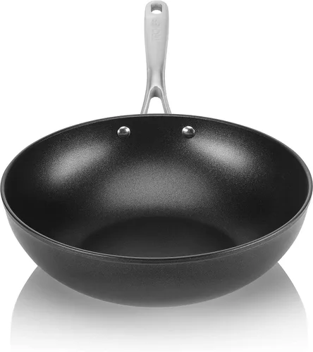 TECHEF - Colección Onyx, sartén antiadherente de fondo plano de 12 pulgadas, sin PFOA, apto para lavavajillas y horno, fabricado en Corea