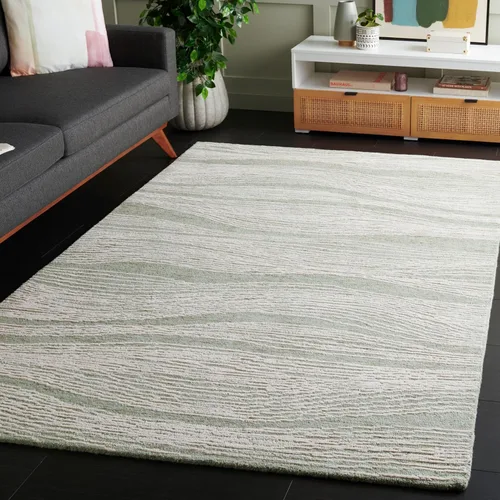 Miniatura 7 de SAFAVIEH Metro Collection - Alfombra decorativa de 2 x 3 pies, azul y marfil, diseño transicional, ideal para áreas de alto tráfico en pasillo, baño