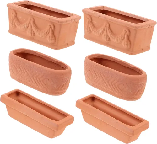 Happyyami Jardineras de interior Vintage Decoración 6 unids Thumb Lavabo Cerámica Mini Macetas de Cerámica Mini Macetas de Cerámica Interior Mini
